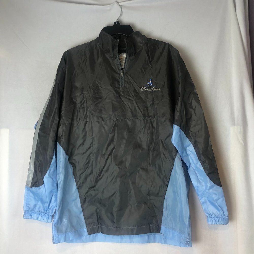Walt Disney World Disneyland Resort Park Windbreaker Jacket XS/S Gray 1/4 Zip